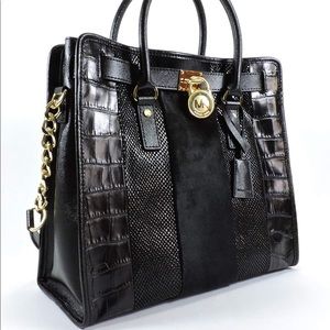 Michael Kors Hamilton Haircalf Mixed Large Tote